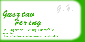 gusztav hering business card